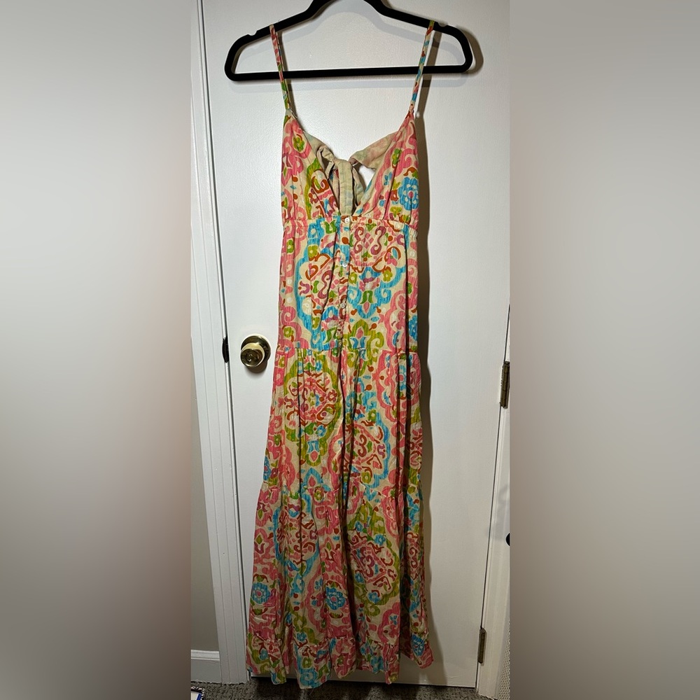 NWT House of Harlow 1960 Colorful Spaghetti Strap Maxi Dress
